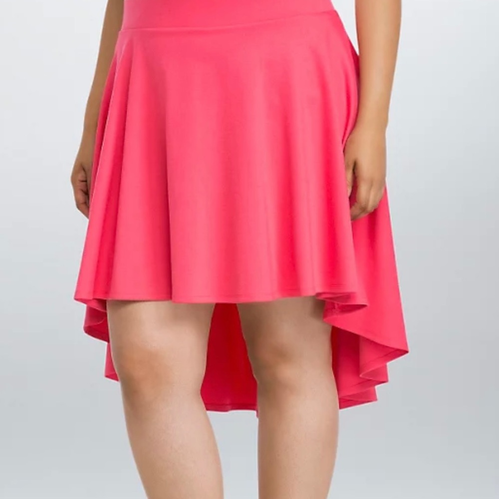 TORRID HI-LO PINK SKIRT